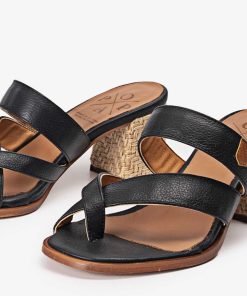 Mujer POPA BRAND Sandalias | Sandalia Molinell Piel Negro